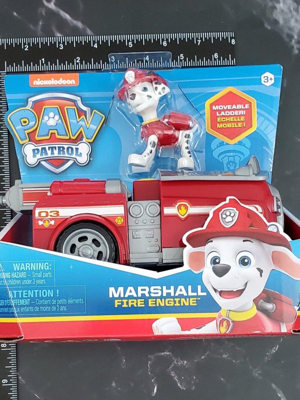 Nickelodeon Paw Patrol Dalmatian Marshall Figure Fire Engine Vehicle Truck Toy